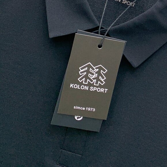 Black Lapel Quick-Drying Polo Shirt Kolon Sport - Picture 5 of 7